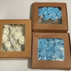 Artificial Foam Rose Flowers with Stem for Decorations